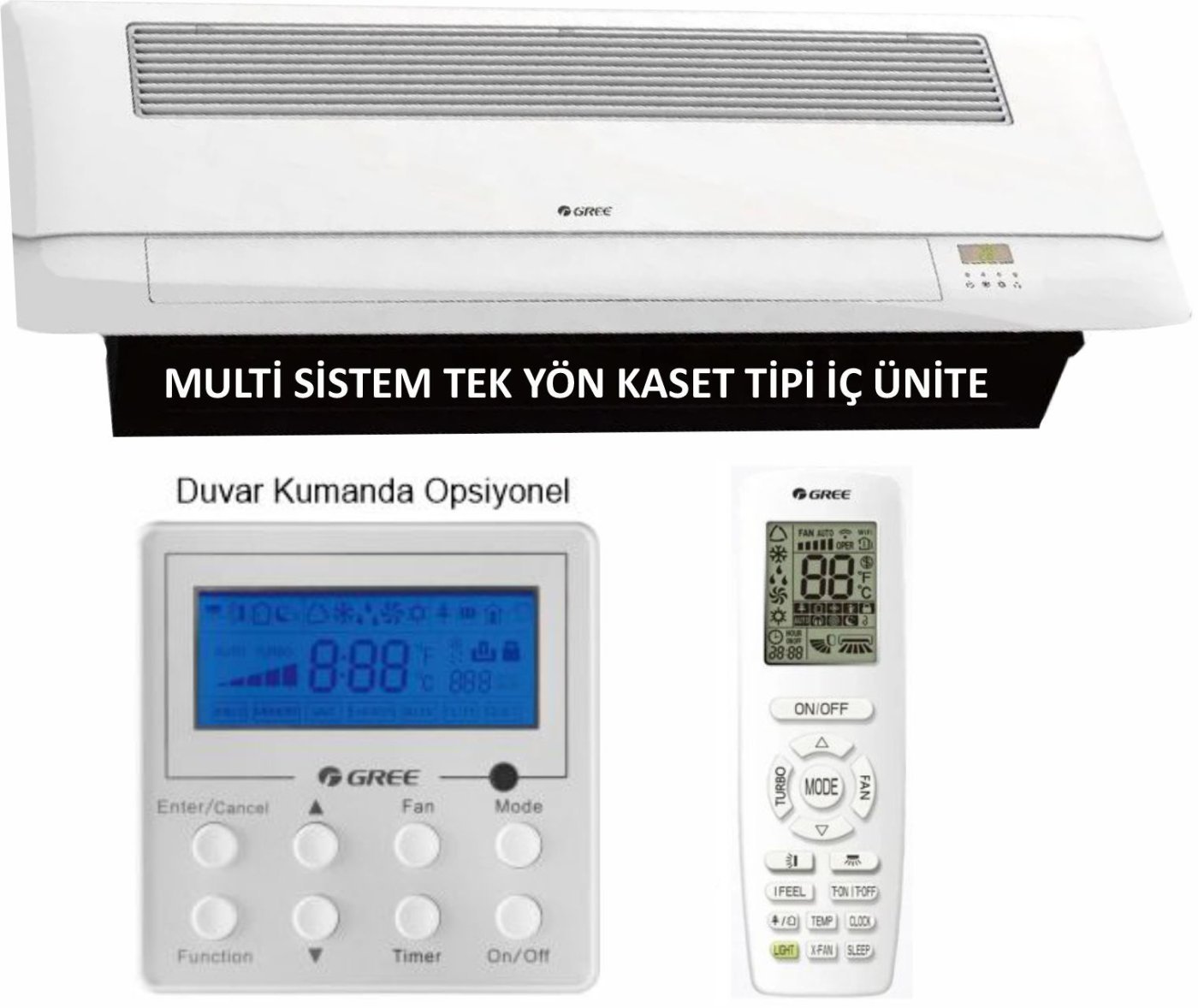 Gree Multi Tek Yön KASET Tipi 12000.btuİç Ünite - CCK İklimlendirme